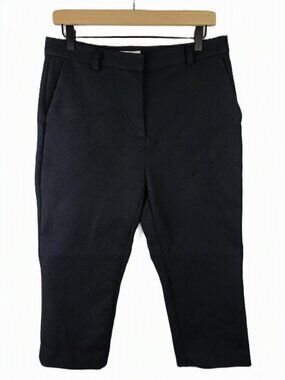 CO Collections Cropped Pants Trousers Cotton Black Spring-Summer 2020 size L
